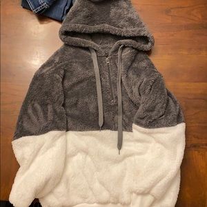 Woman’s Amazon quarter- zip hoodie, size large